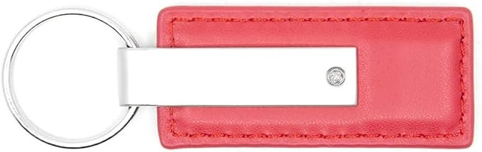 Acura Red Rectangular Leather Key Chain