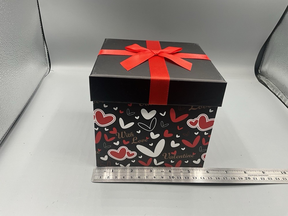 4 Pcs Valentines Nesting Gift Boxes with Lids Holiday Gift Boxes Assorted Siz...