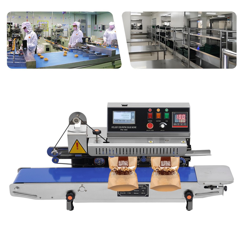 Automatic Packaging Inkjet Printing Sealing Machine Continuous Band Sealer 750W