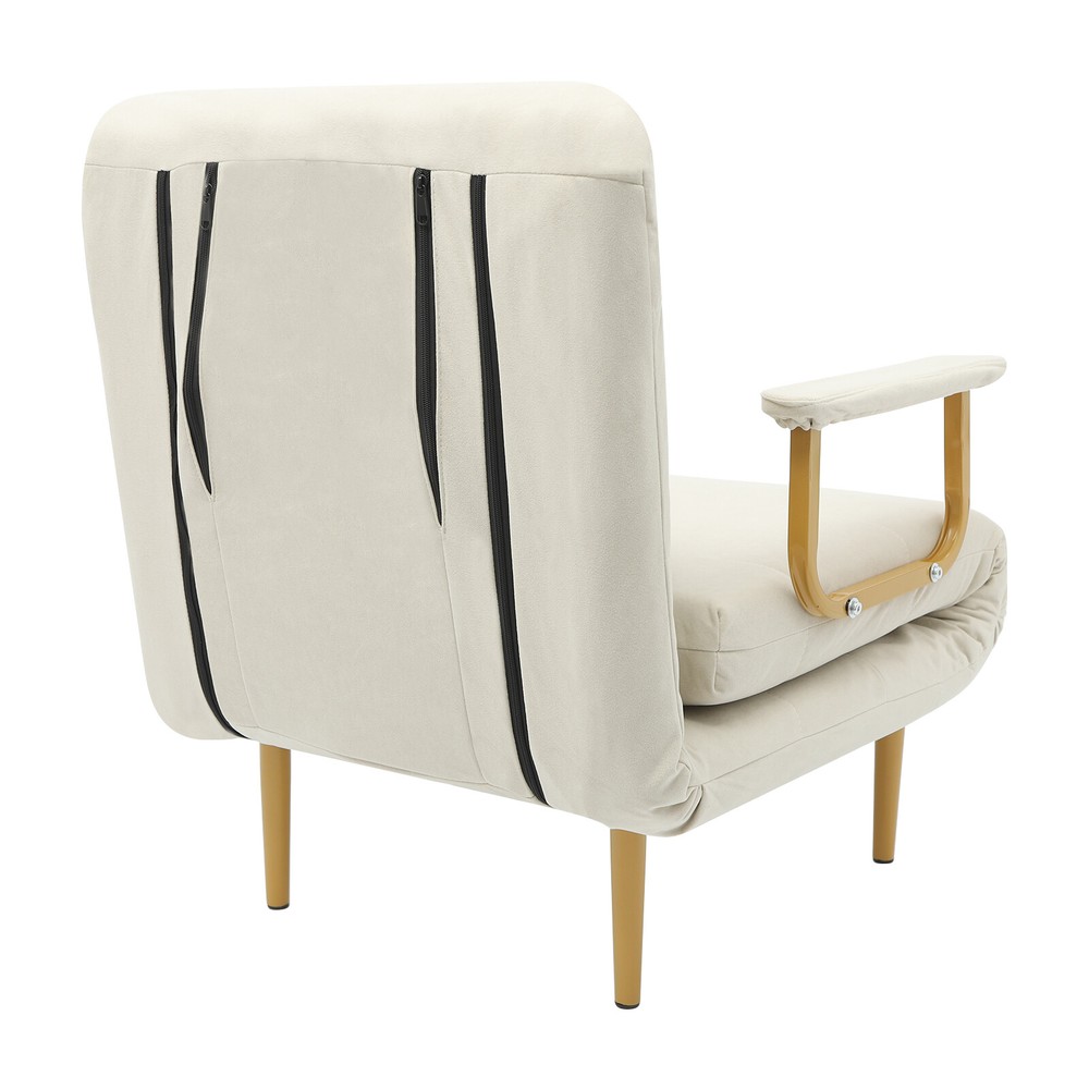 Folding Sofa Bed Convertible Sofa Bed with Pillow & 5-Gear Adjustable Backrest