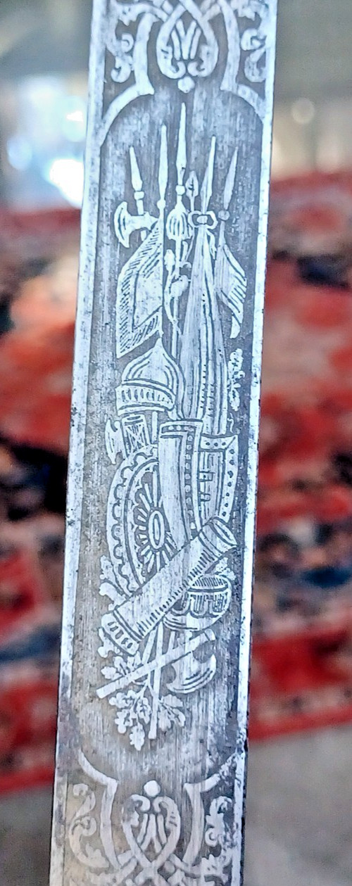 WWI Imperial German Dress Bayonet M1871 Style WKC Solingen Etched Unit Marked