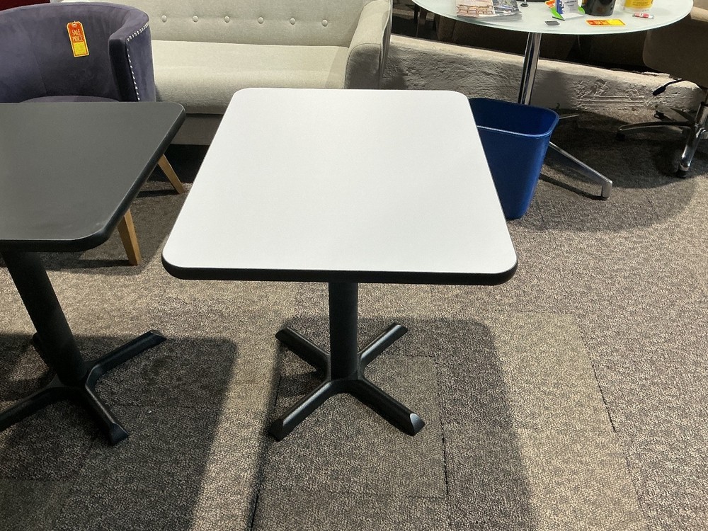 30”Wx24”Dx29”H rectangular cafeteria conference table in White laminate