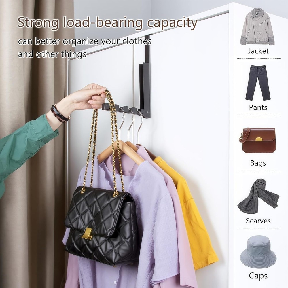 Over The Door Clothes Drying Rack Space Saving Folding Clothes Hanger 2 Pack
