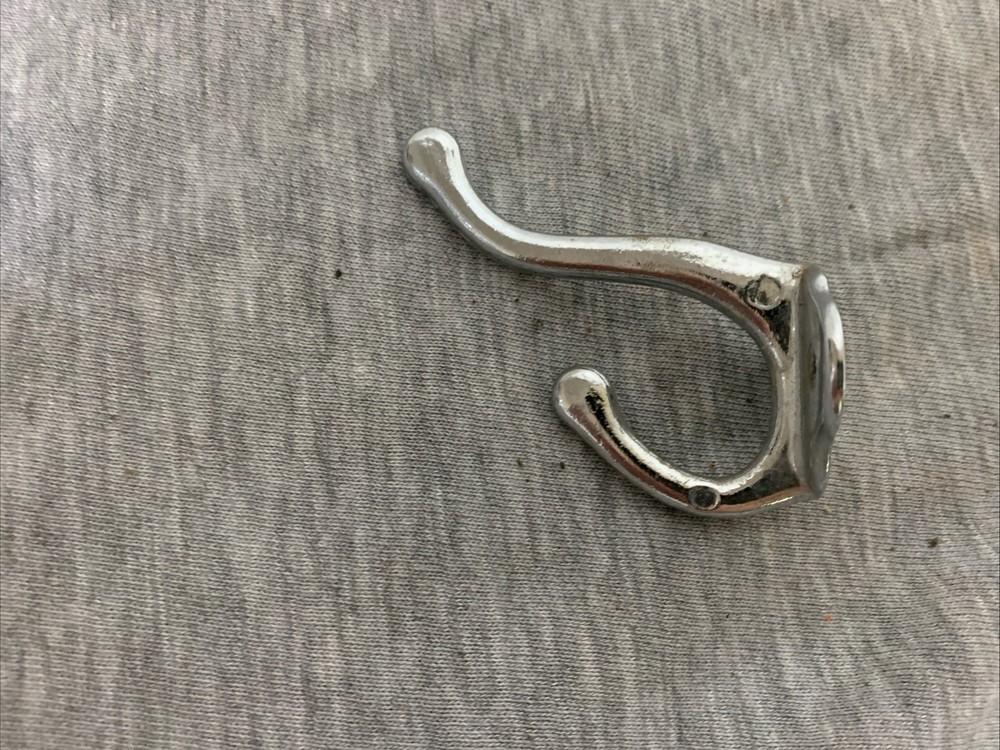 Vintage Small Chrome Double Coat Hook