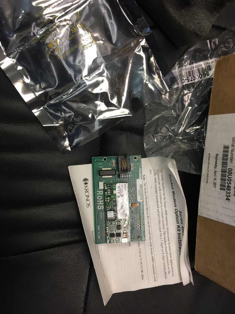 Kronos Time Clock 4000 Series Modem Card Kit 8602804-001
