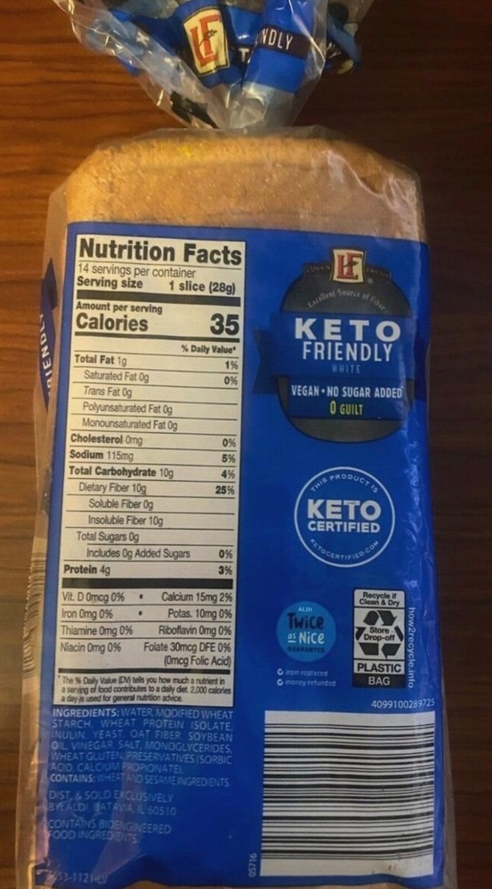 Keto Sandwhich Bread Zero Net Carbs Fresh