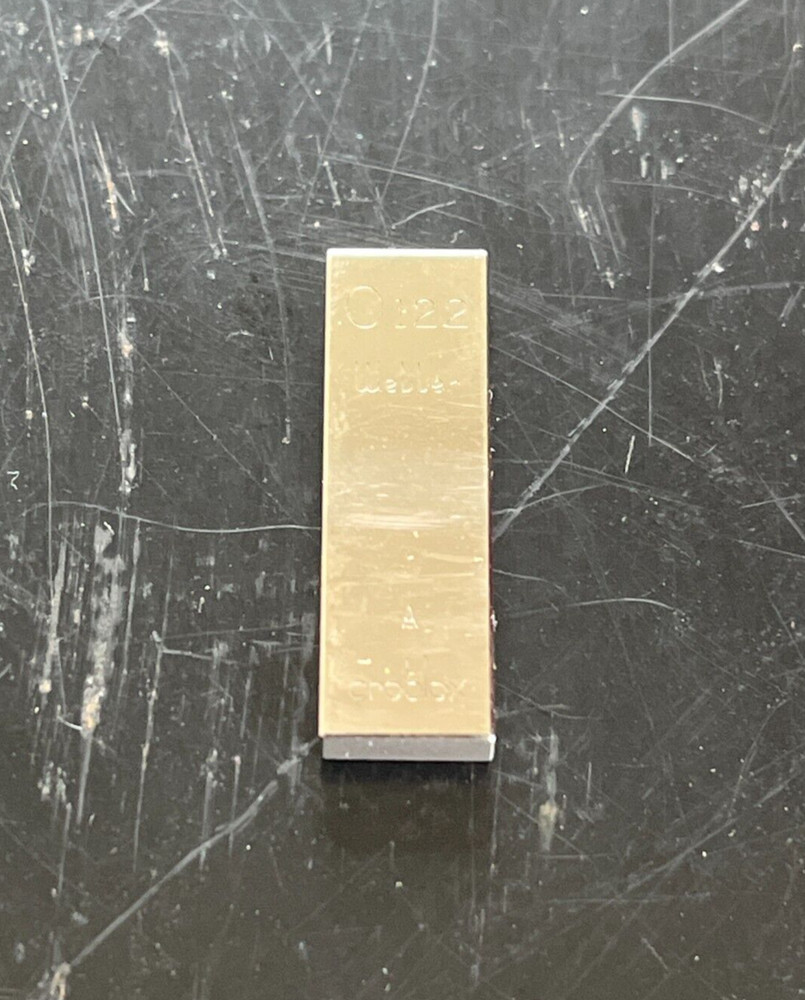 .122" Starrett-Webber Gage Block with certification