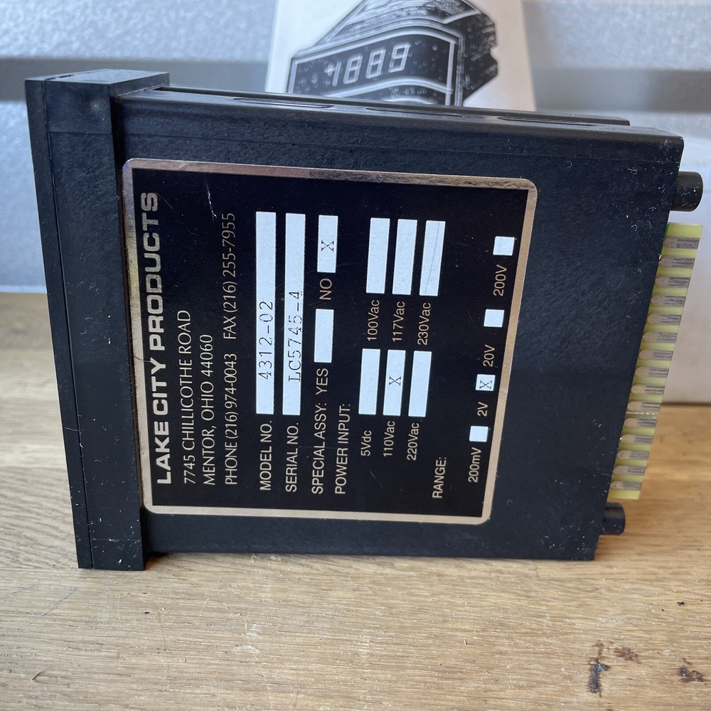 Digital Panel Meter Model 4312-02 , 2000 count pine powered DPM with gas disch