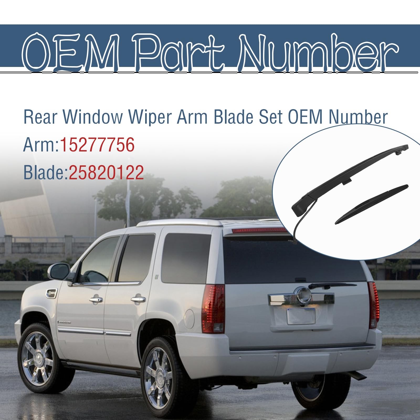 Car Rear Windshield Wiper Arm, Car Wiper, Cinpatible With GC Yukon, Chevy