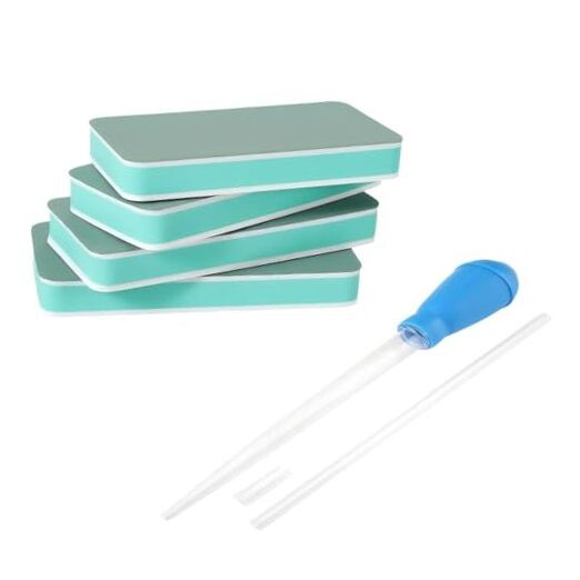 Aquarium Cleaning Kit with Turkey Baster, 4 Double Sided Sponge Brushes,