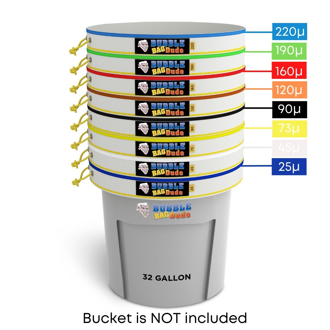 Bubble Bag BUBBLEBAGDUDE 32 GAL - 8 Bag Kit All Mesh Bubble Hash Bags Extractor