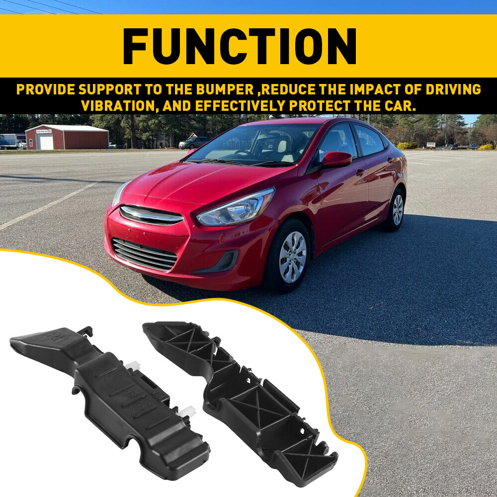 Bumper Support Bracket Retainer For 2012-2017 Hyundai Accent Front L&R Set