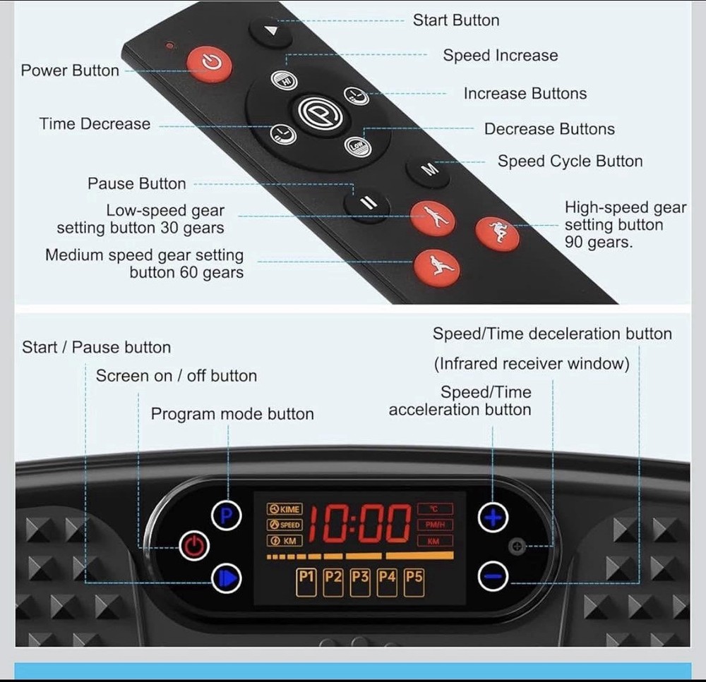 Vibration Plate Exercise Machine-Black color