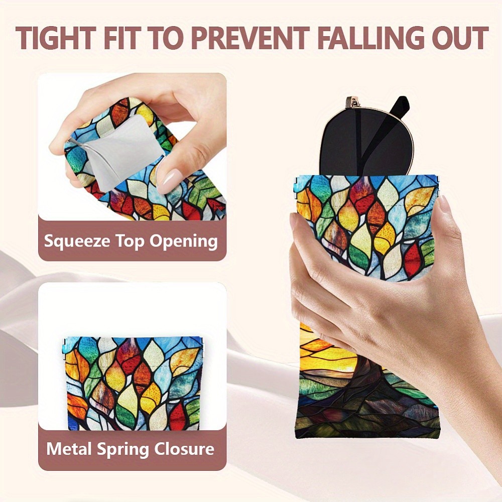 1pc PU Leather Rectangle Eyeglass Cases Eyeglass Sunglasses Protector