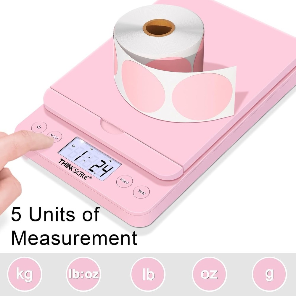 Shipping Scale 86lb/0.1oz Postal Scale-Candy Pink Style Hold/Tear Function