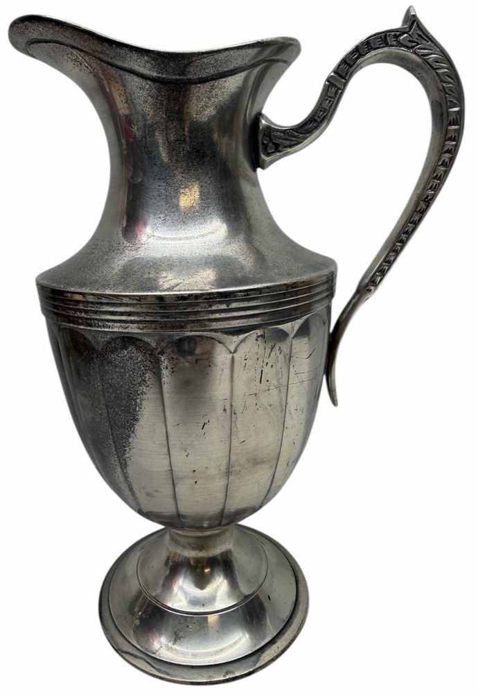 Vintage Silver-Tone Pitcher for Wine or Water