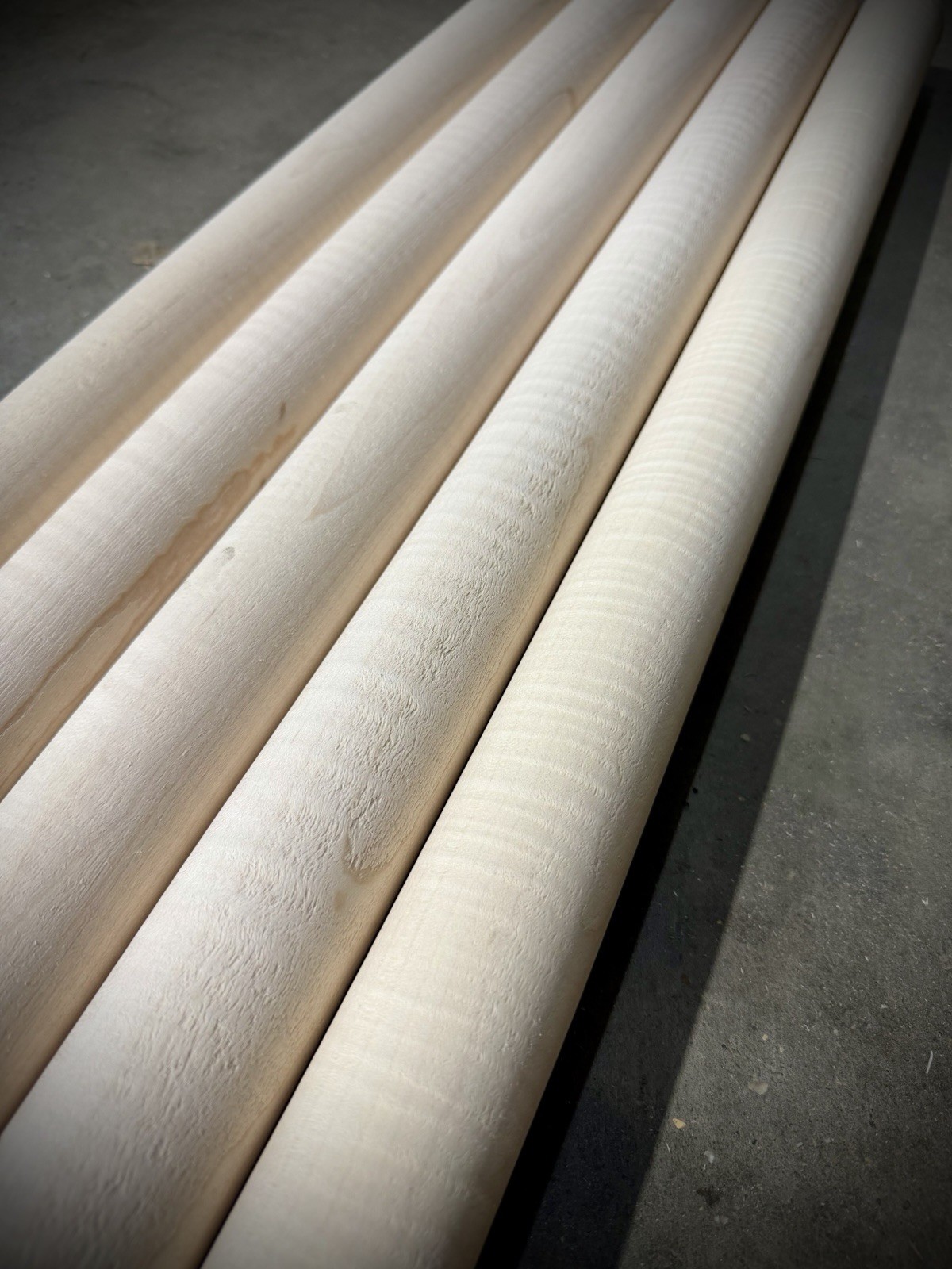 *PREMIUM* 1-3/4" x 1-3/4" x 36" *EXTREME* CURLY HARD Maple Wood Dowel Cue Blank