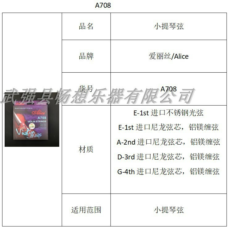5 Sets Alice A708 Professional Violin Strings 5-string Set E-1a E-1b A-2 D-3 G-4