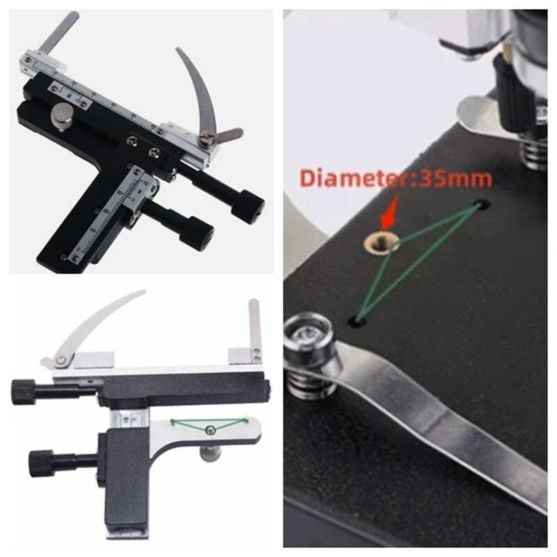 X-Y Stage Microscope Attachable Mechanical Moveable Stage with Scale f Specimens