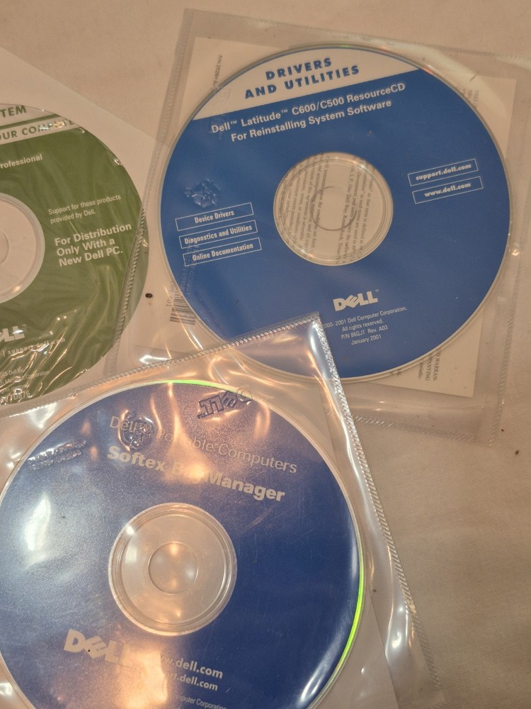 Vintage Dell Latitude XP Era Reinstallation & Drivers CD Bundle