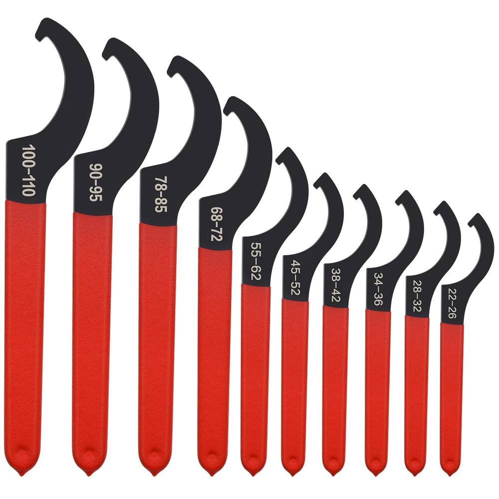 10pcs Coilover Spanner Wrench Set, for Suspension System and Shock Adjustment