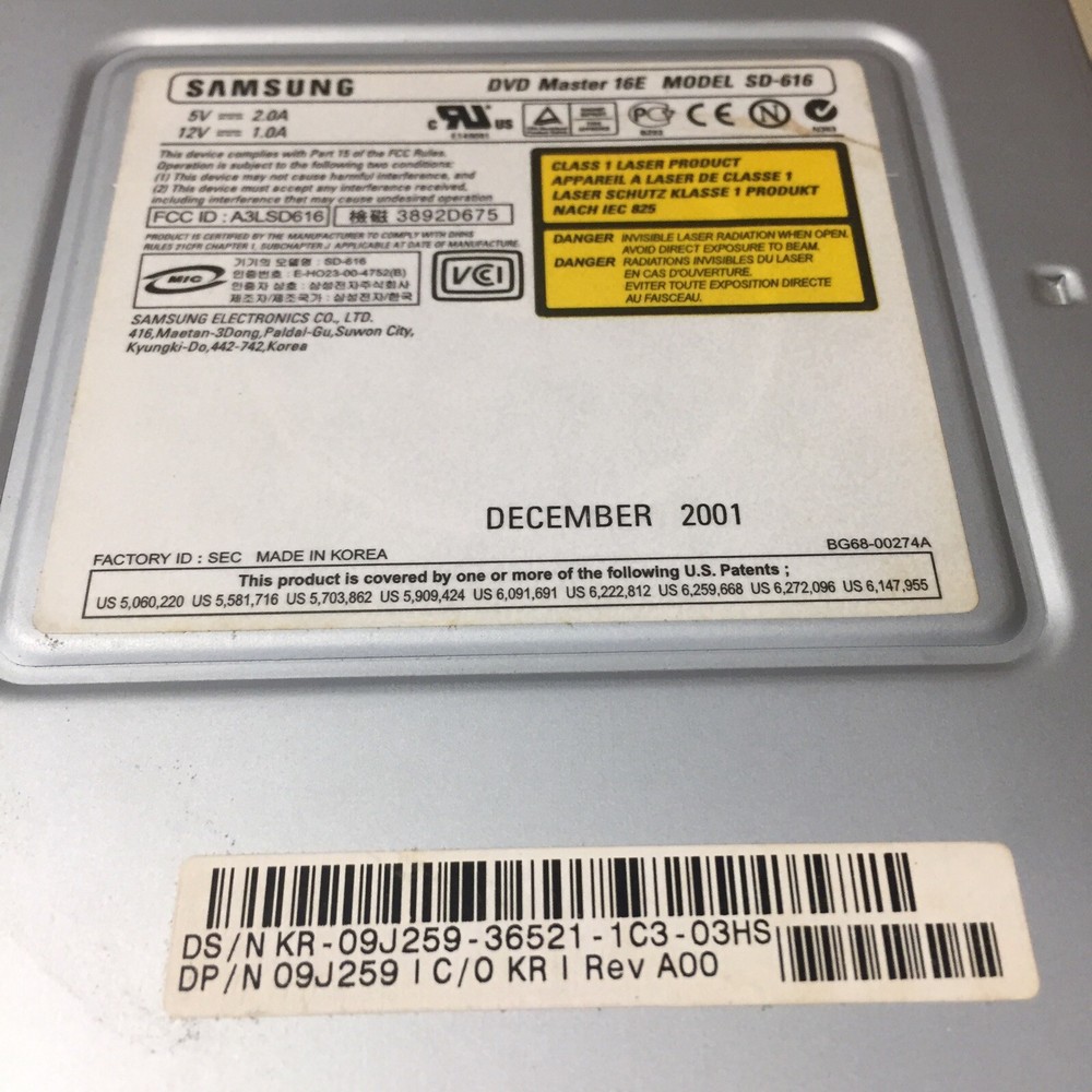 Samsung Computer DVD-ROM Drive SD-616