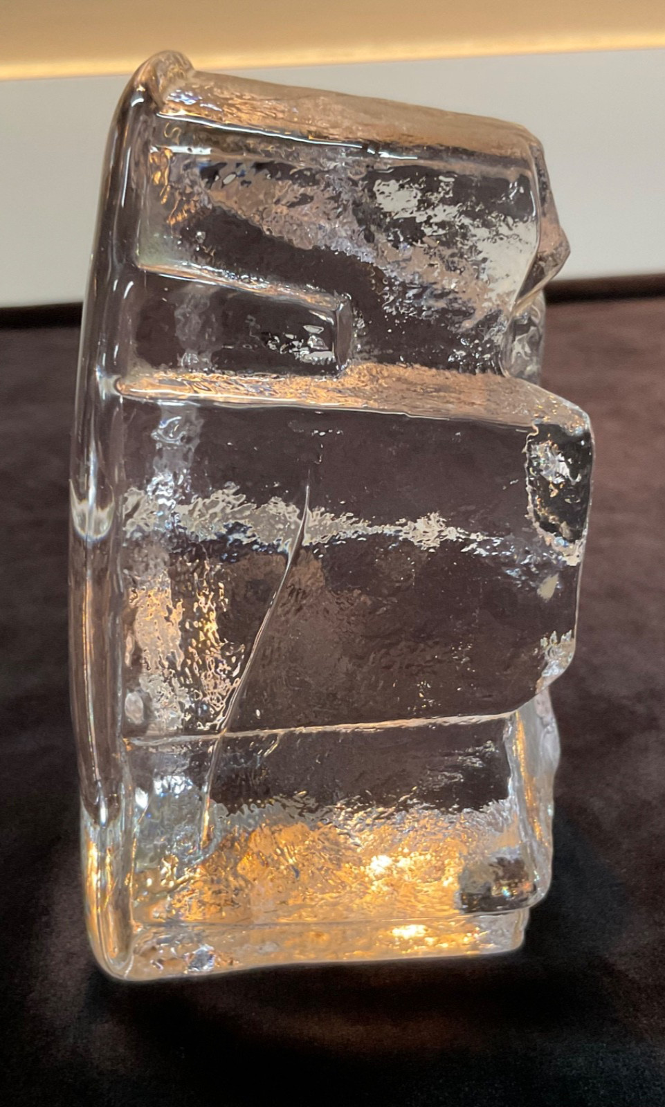 ERIK HÖGLUND Ice Man Glass Sculpture for Boda Kosta, Sweden. Signed Boda H1074.