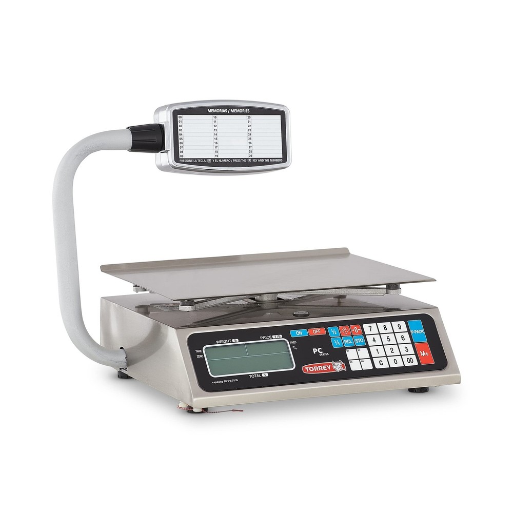 TORREY PC80LT HS Electronic Price Computing Scale, 80 lb, Direct Access Keys,...