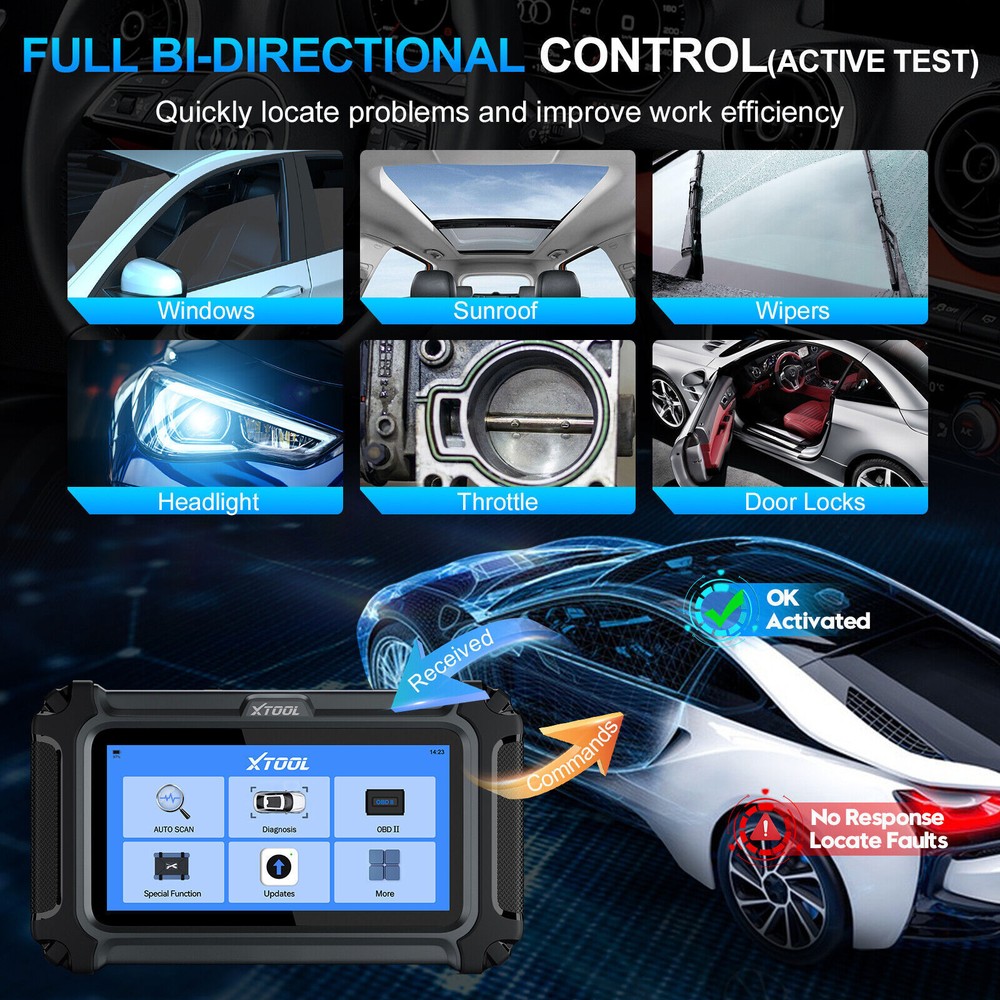 2025 XTOOL IP500 Car OBD2 Scanner Bidirectional Full System Diagnostic Graphing