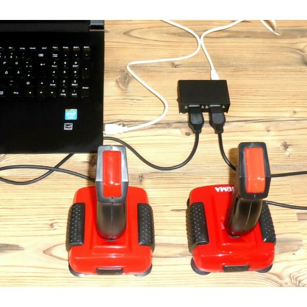 USB Adapter For DB9 Joysticks - Atari / Amiga / Commodore emulators (metal case)