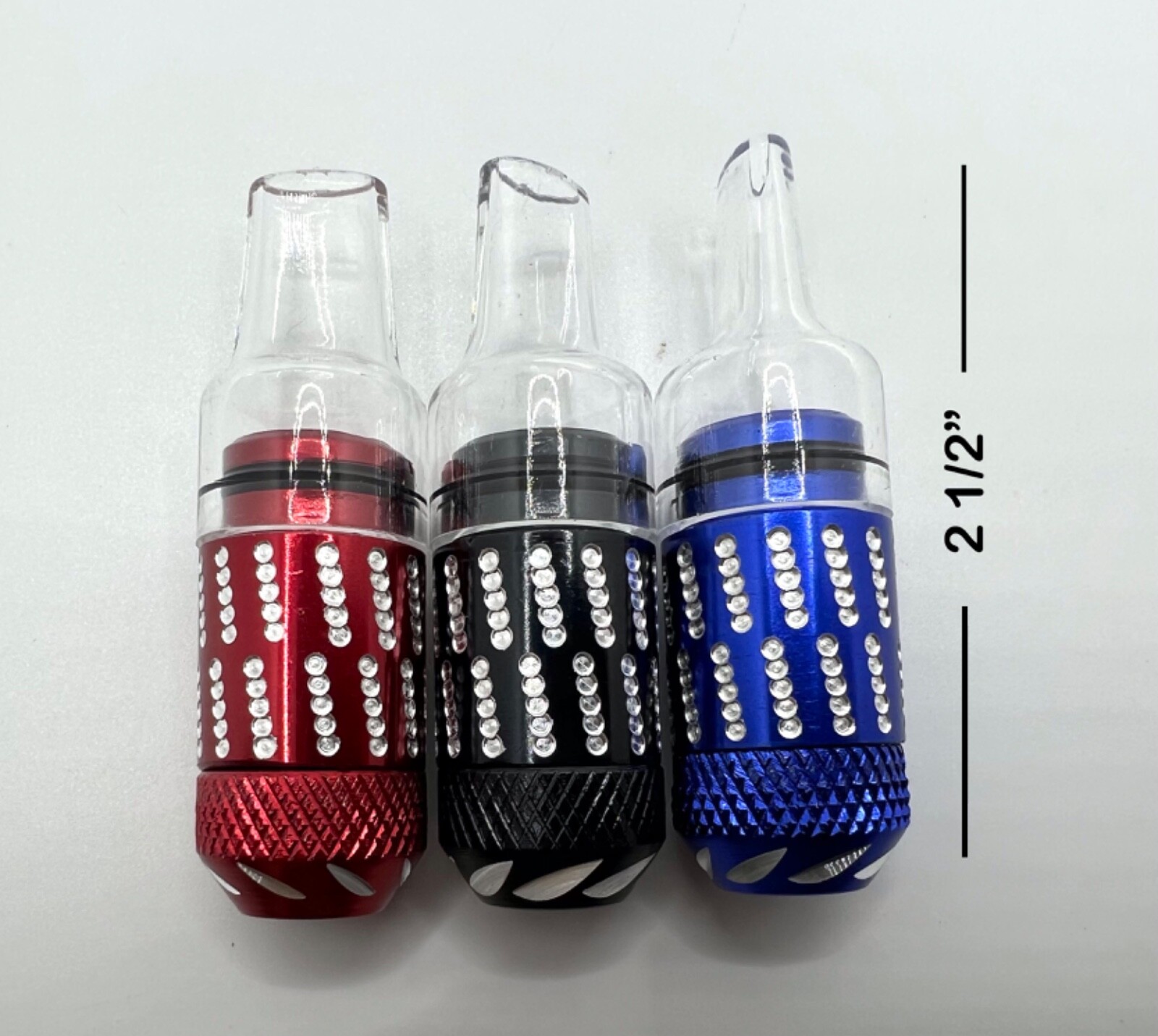 3 Sneak a Toke Metal Bullet Smoking Pipes Tobacco One Hitter Pipe. W/ SCREENS