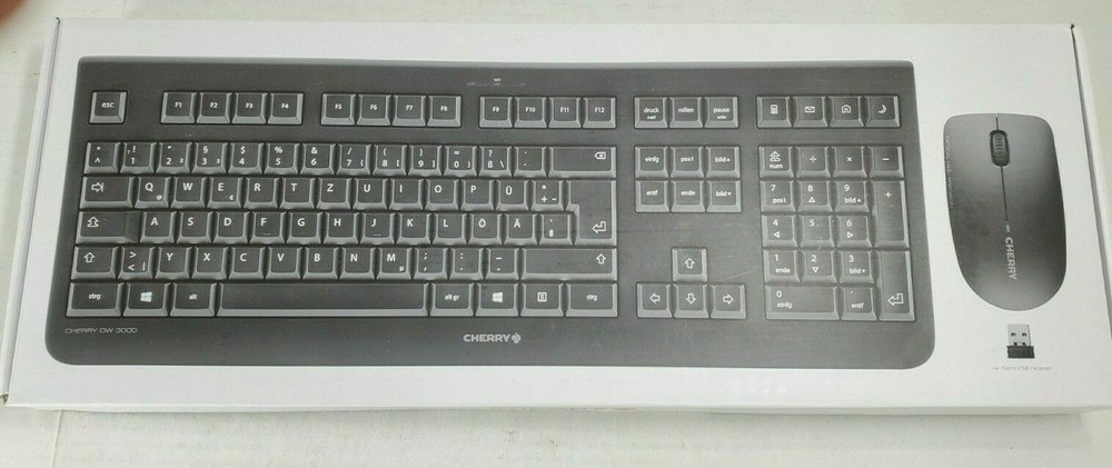 Cherry DW 3000 WIRELESS KEYBOARD/MOUSE BUNDLE JD-0710EU-2/00 New
