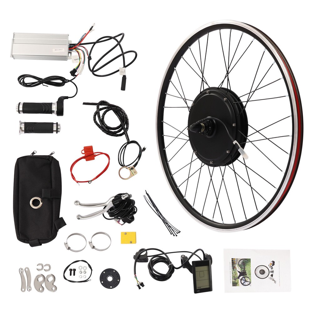 1200W 700cc Bicycle Hub Motor Front Wheel Universal Ebike Conversion Kit HOT