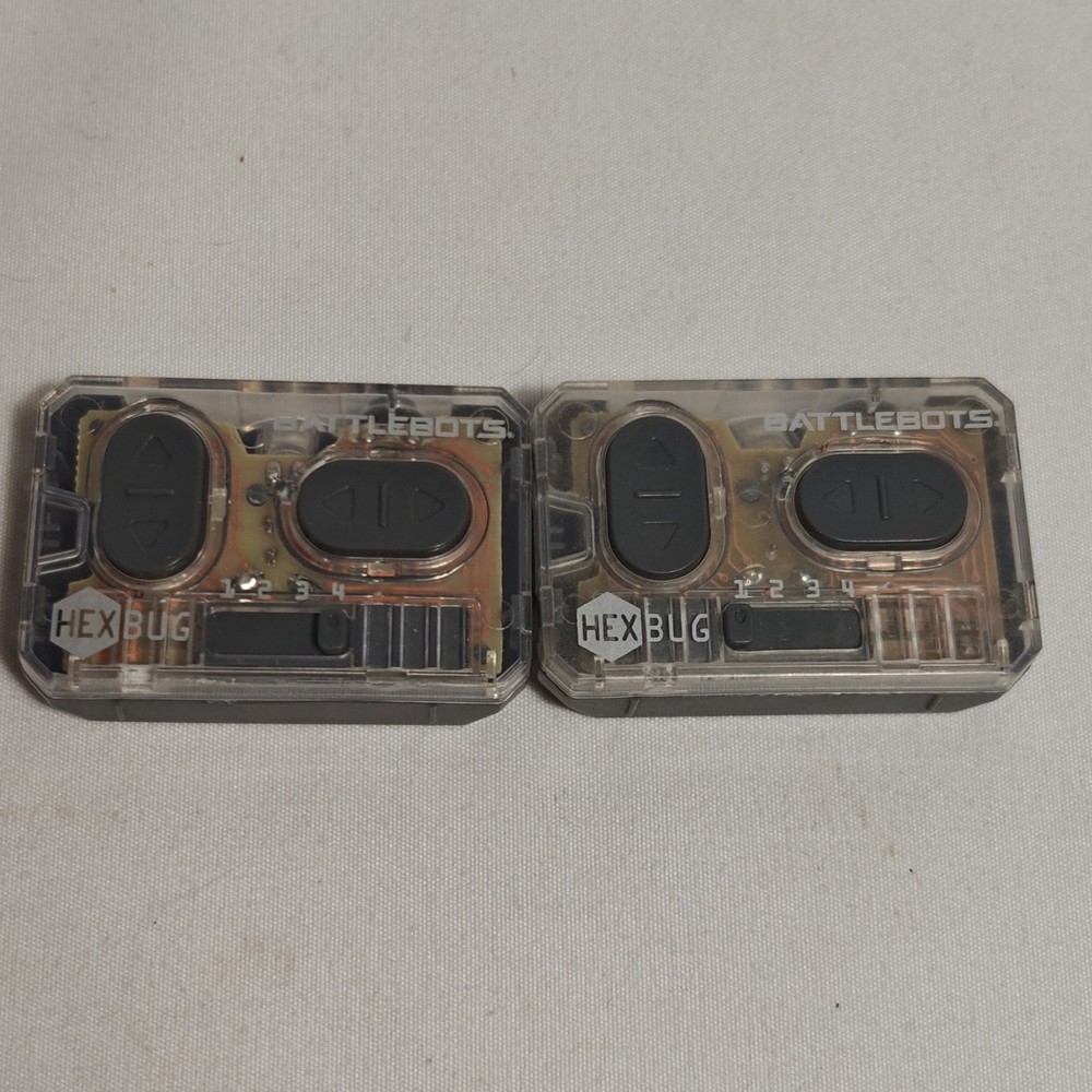 2 HEXBUG BattleBots Replacement Remote Controllers RC Pair Used New Batteries