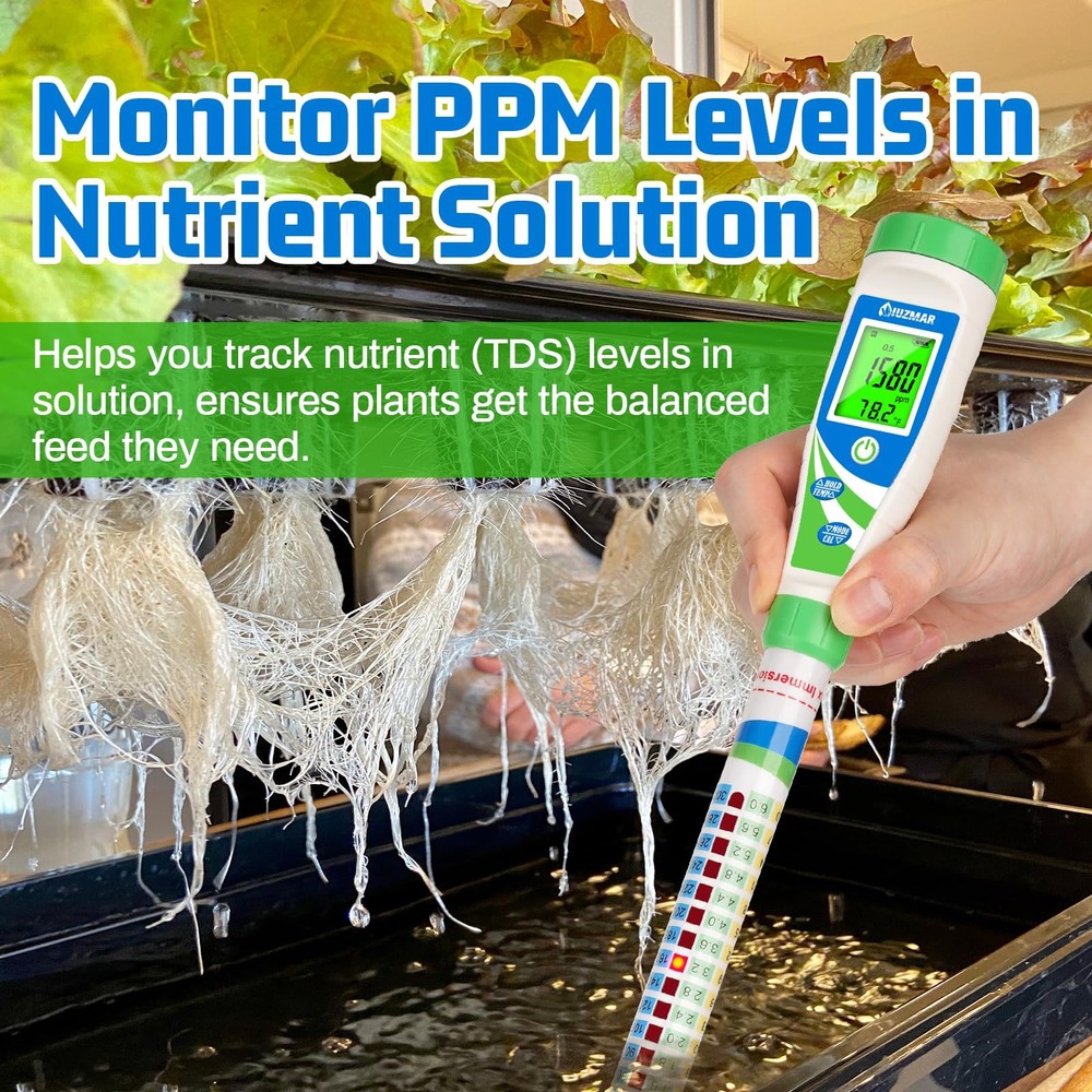 Digital Conductivity Tester PPM EC Meter Truncheon Nutrient with Light...