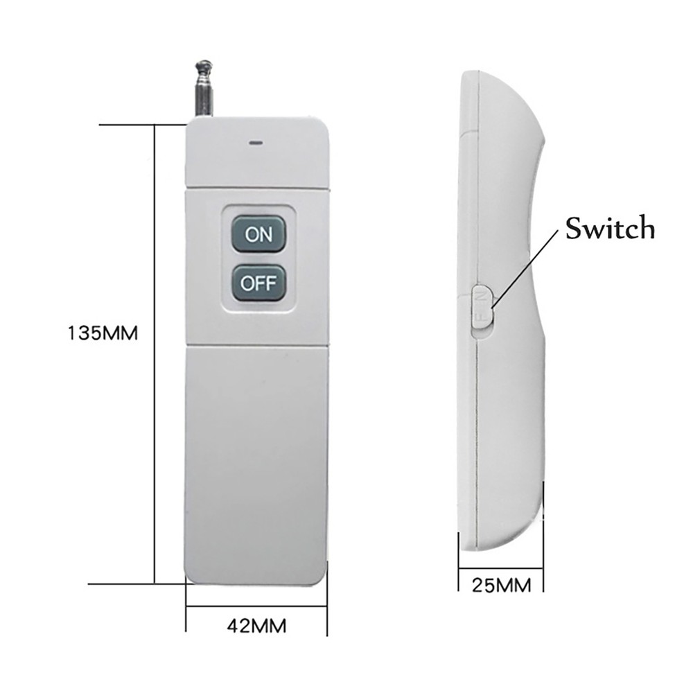 1.5KM Range 433MHZ 2CH RF Wireless Remote Control Switch Transmitter + Receiver