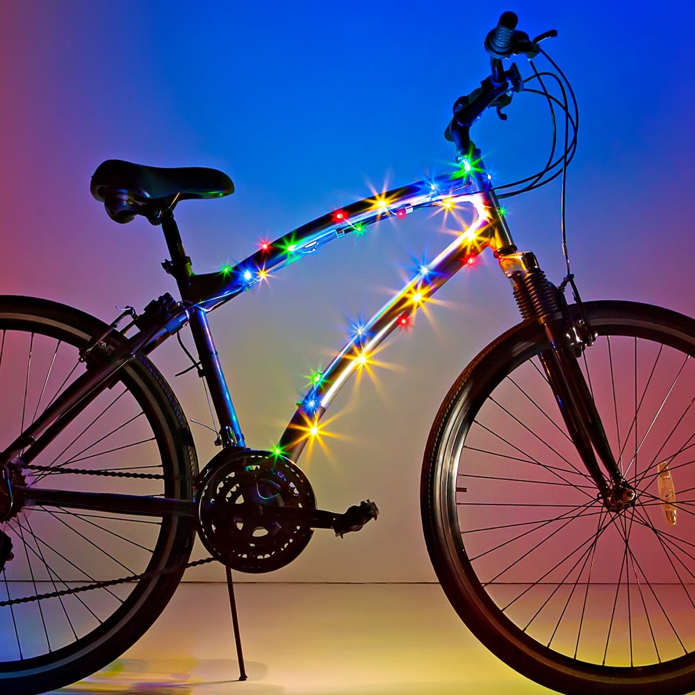 LED Bicycle Accessory Frame Light, Water-Resistant, 1 Count, Width 2 in