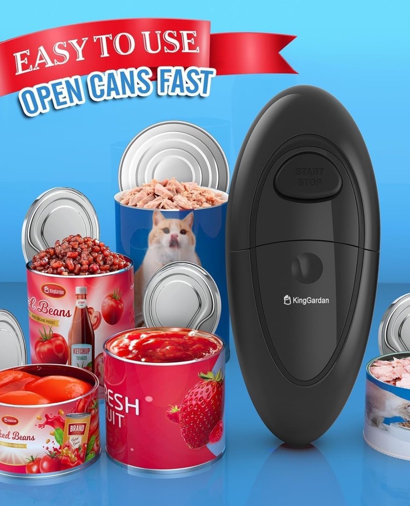Auto Electric Can Opener, Fast & Efficient Automatic Hands-Free Can Opener