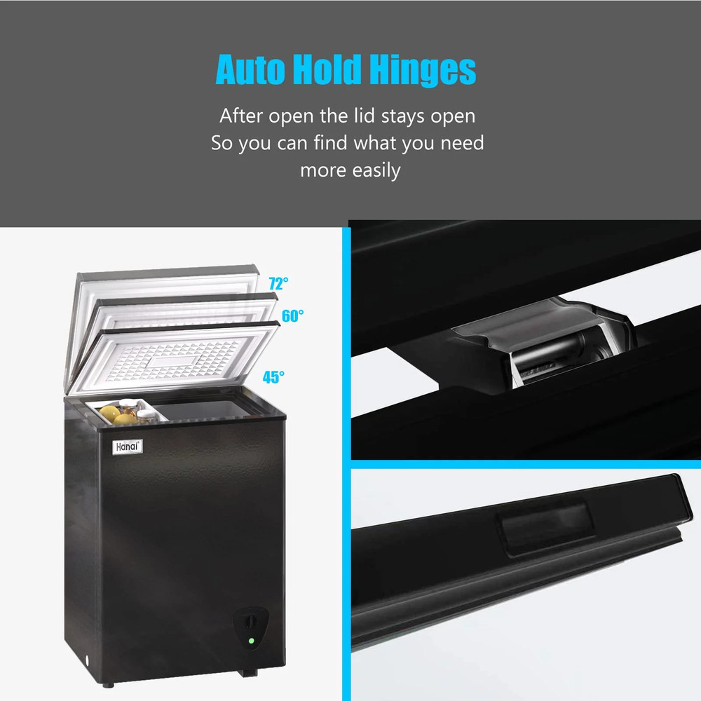 3.5 Cu.Ft Chest Freezer with Top Open Door - Spacious & Efficient Storage
