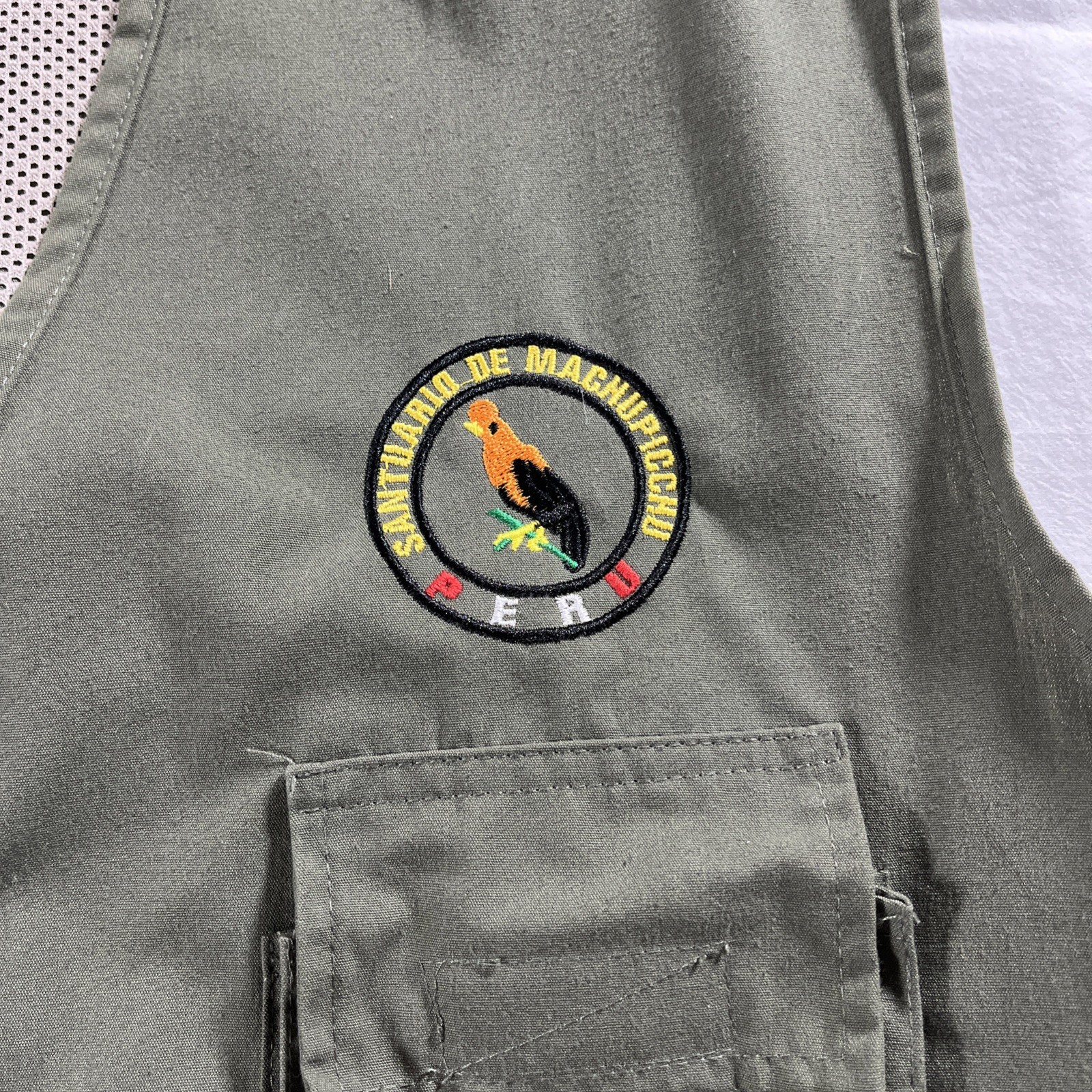 Orquidea Men's M Machu Picchu Ciudad De Piedra Peruvian Hiking Vest w/ Pockets