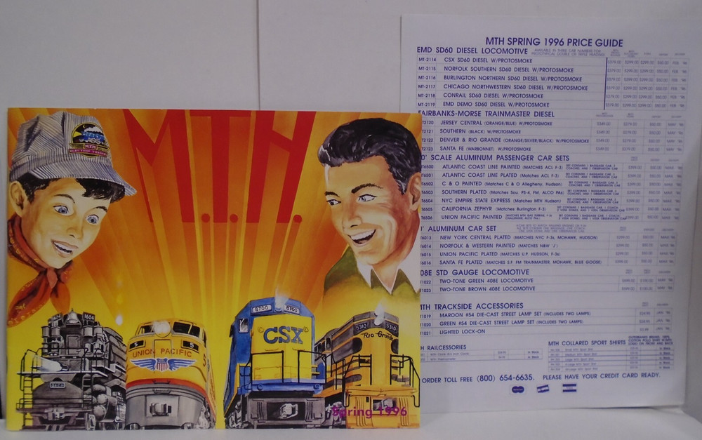 MTH ELETRIC TRAINS SPRING 1996 CATALOG & PRICE GUIDE