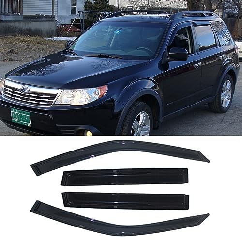 94089 Side Window Wind Vent Deflector,4pcs Outside Mount For 2009-2013 Forester