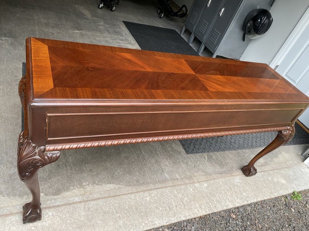 LINK TAYLOR BANDED HEIRLOOM SOLID MAHOGANY CONSOLE TABLE SIDEBOARD