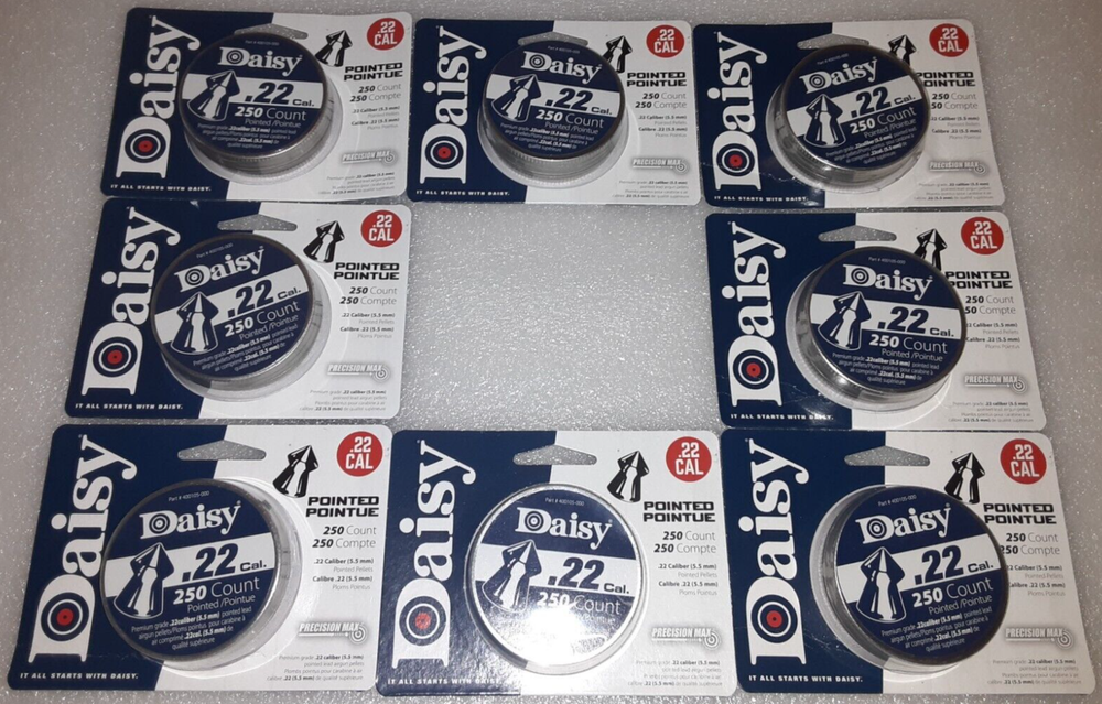 Daisy PRECISIONMAX POINTED Pellets .22 Caliber, 15.27 Gr, 2000 Count - Premium