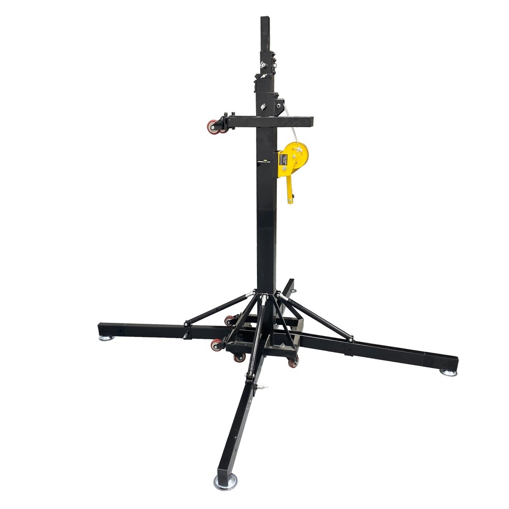 2Pcs 19Ft Stage Lighting Lifting Adjustable Height Iron Crank Stand w/ Outrigger
