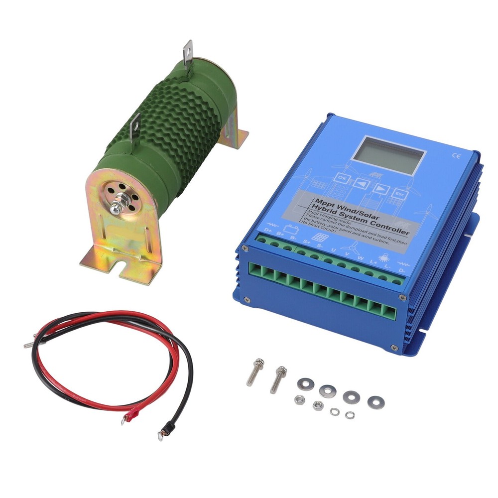 1600W 12V 24V MPPT Wind Solar Hybrid Charge Controller Regulator with Dump-load