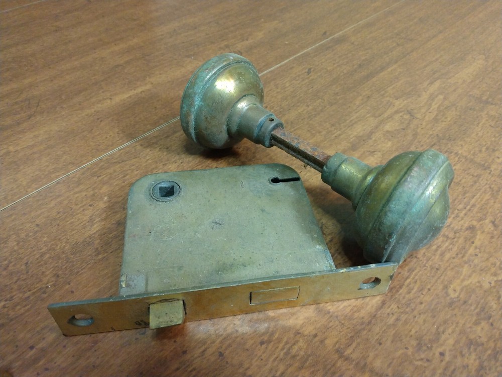 Antique Yale & Towne Mortise Interior Locks w/ Knobs NO KEYS