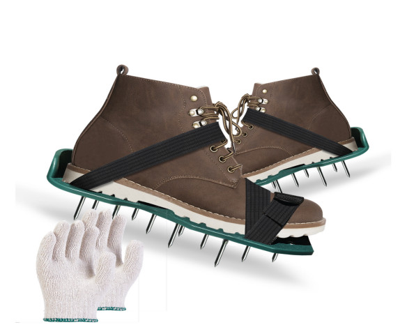 Lawn Aerator Sandals with 48mm Spikes & Adjustable Strap for Soil Aeration