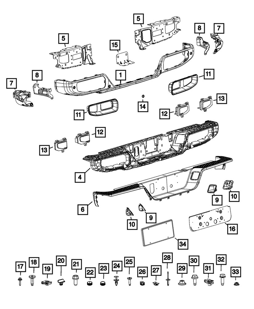 Genuine Mopar License Lamp Bracket Left 6TB07RXFAA