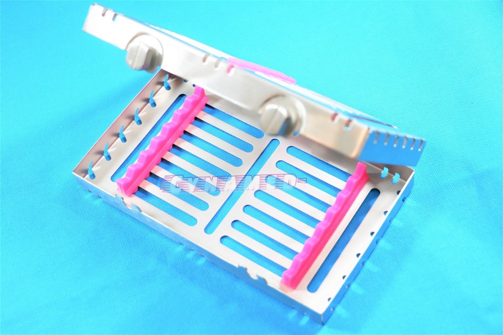 GERMAN GRADE STERILIZATION CASSETTE TRAY RACK BOX FOR 7 INSTRUMENTS AUTOCLAVABLE